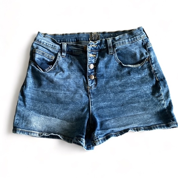 Girls Justice Blue Denim Shorts Size 14 Plus Cotton With Plenty Of Stretch